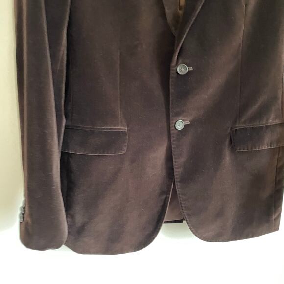 Banana Republic Brown Velvet Blazer Sport Coat SZ 40R Suit Jacket 2 Button EUC - Picture 5 of 14